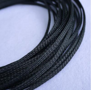 10M/1LOT 3MM 4MM 6MM 8MM 10MM 12MM 16MM Flat PET Sleeves Braided Expandable Cable Wire Snakeskin Sleeving black red blue green