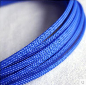 10M/1LOT 3MM 4MM 6MM 8MM 10MM 12MM 16MM Flat PET Sleeves Braided Expandable Cable Wire Snakeskin Sleeving black red blue green