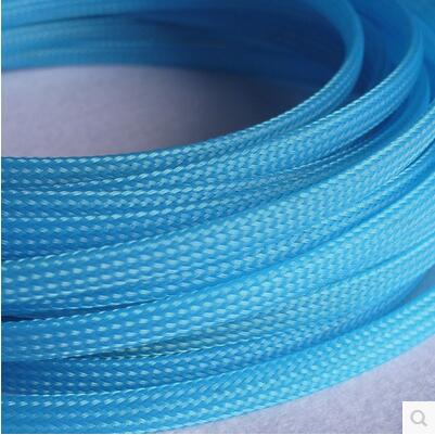 10M/1LOT 3MM 4MM 6MM 8MM 10MM 12MM 16MM Flat PET Sleeves Braided Expandable Cable Wire Snakeskin Sleeving black red blue green