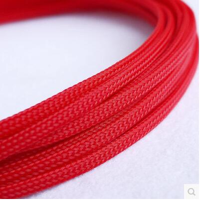 10M/1LOT 3MM 4MM 6MM 8MM 10MM 12MM 16MM Flat PET Sleeves Braided Expandable Cable Wire Snakeskin Sleeving black red blue green