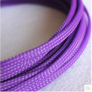 10M/1LOT 3MM 4MM 6MM 8MM 10MM 12MM 16MM Flat PET Sleeves Braided Expandable Cable Wire Snakeskin Sleeving black red blue green