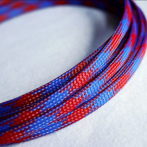 10M/1LOT 3MM 4MM 6MM 8MM 10MM 12MM 16MM Flat PET Sleeves Braided Expandable Cable Wire Snakeskin Sleeving black red blue green