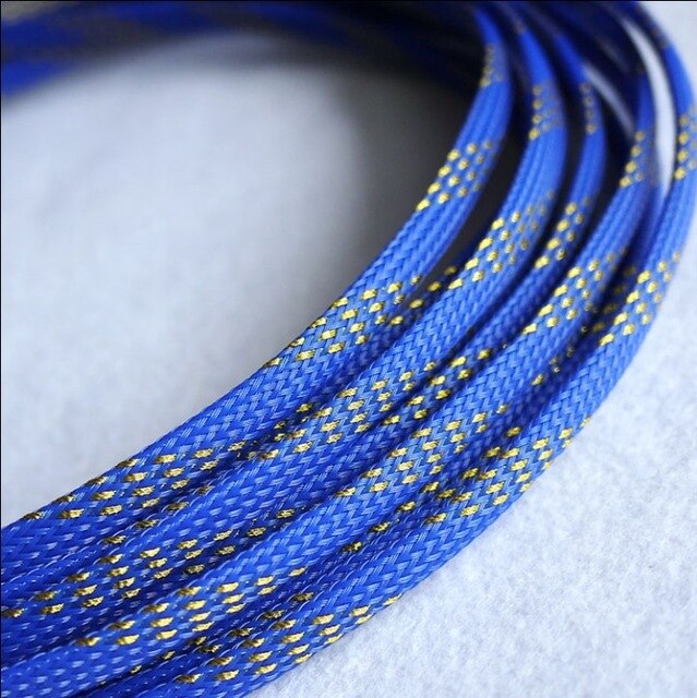10M/1LOT 3MM 4MM 6MM 8MM 10MM 12MM 16MM Flat PET Sleeves Braided Expandable Cable Wire Snakeskin Sleeving black red blue green