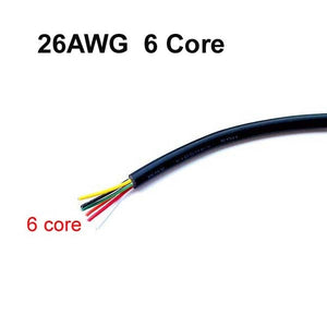 10 Meters Sheath Wire 26AWG Tin-plated Oxygen-free Copper Cable 2 core 3 4 6 8 10 core Lamp Diy Data Wire Signal Charge Line