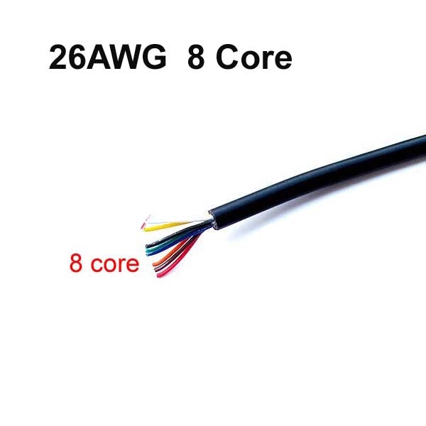 10 Meters Sheath Wire 26AWG Tin-plated Oxygen-free Copper Cable 2 core 3 4 6 8 10 core Lamp Diy Data Wire Signal Charge Line