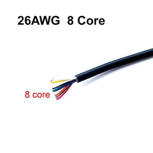 10 Meters Sheath Wire 26AWG Tin-plated Oxygen-free Copper Cable 2 core 3 4 6 8 10 core Lamp Diy Data Wire Signal Charge Line